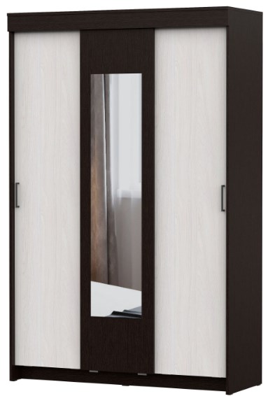 Шкаф-купе NN Мебель ШКП 2 Дуб Венге/Ясень Анкор светлый - Апис плюс